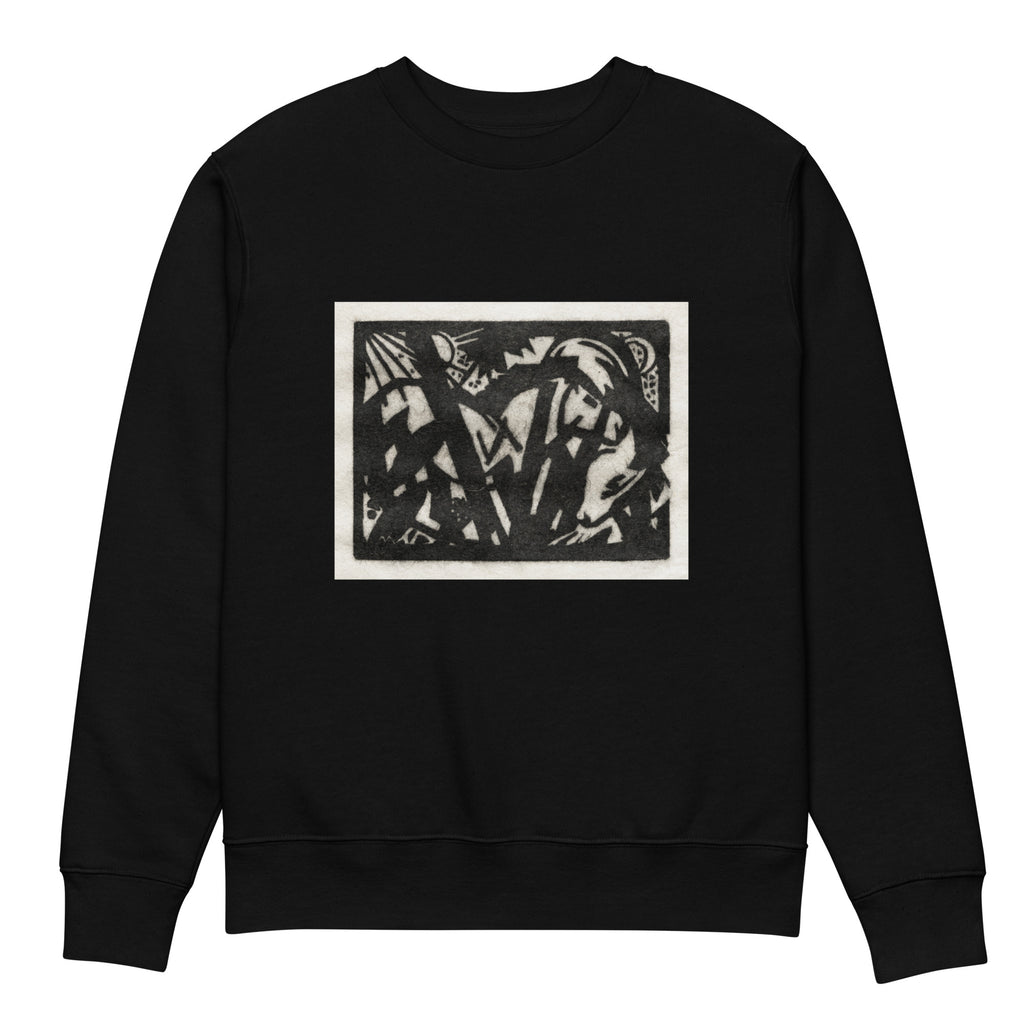 Black Sweater Horse Print Premium