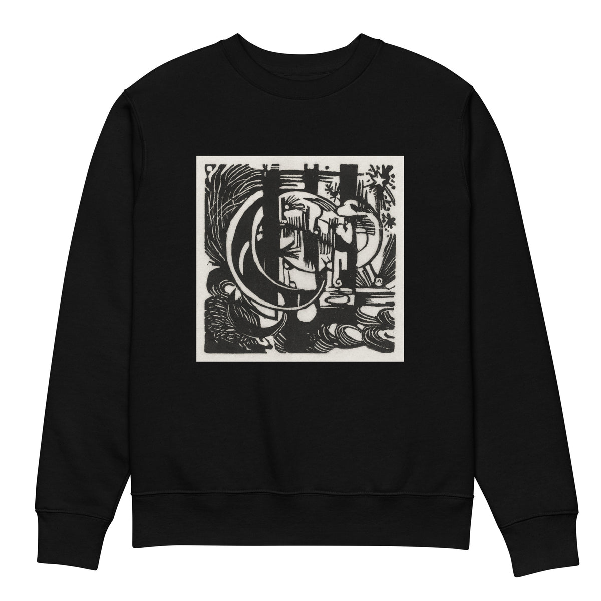 Black Sweater Lizards Print Premium