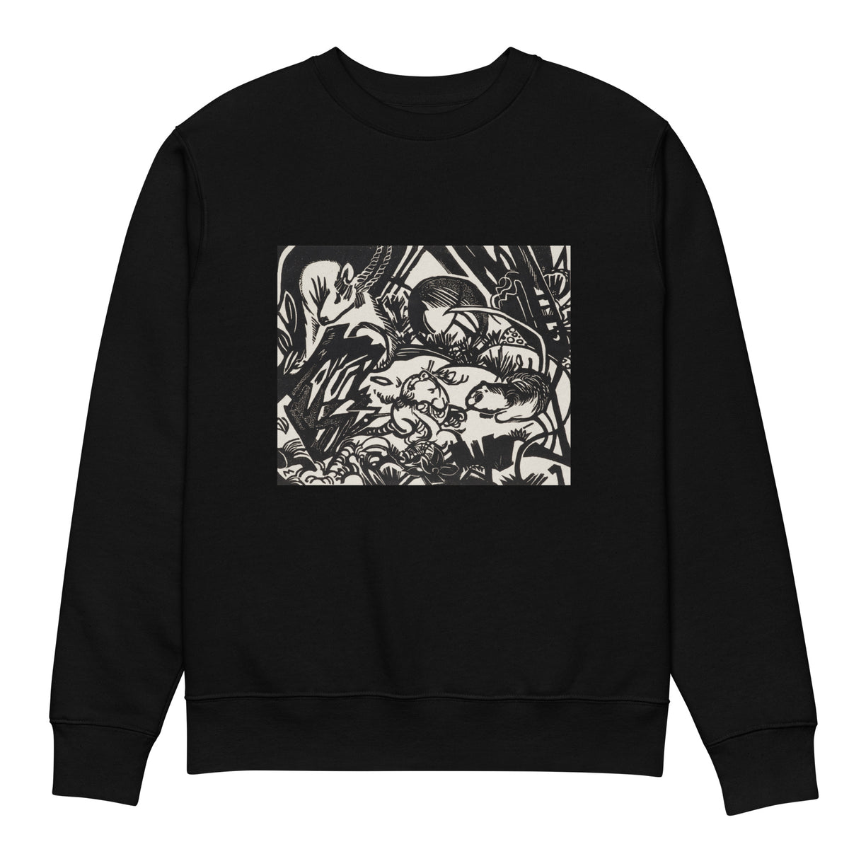 Black Sweater From The Animal Legend Genius Print Premium