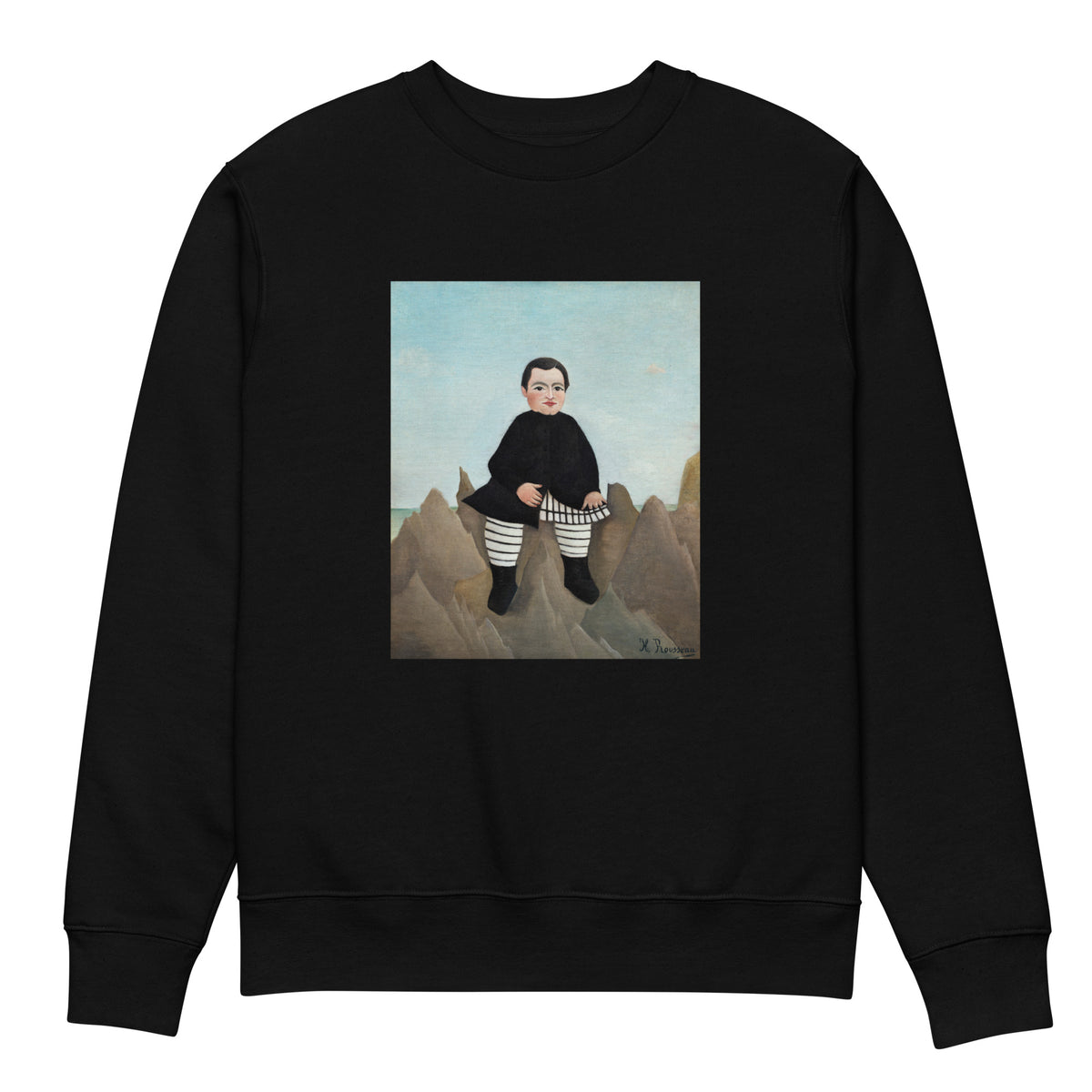 Black Sweater Boy On The Rocks - Henri Rousseau 1895 Premium