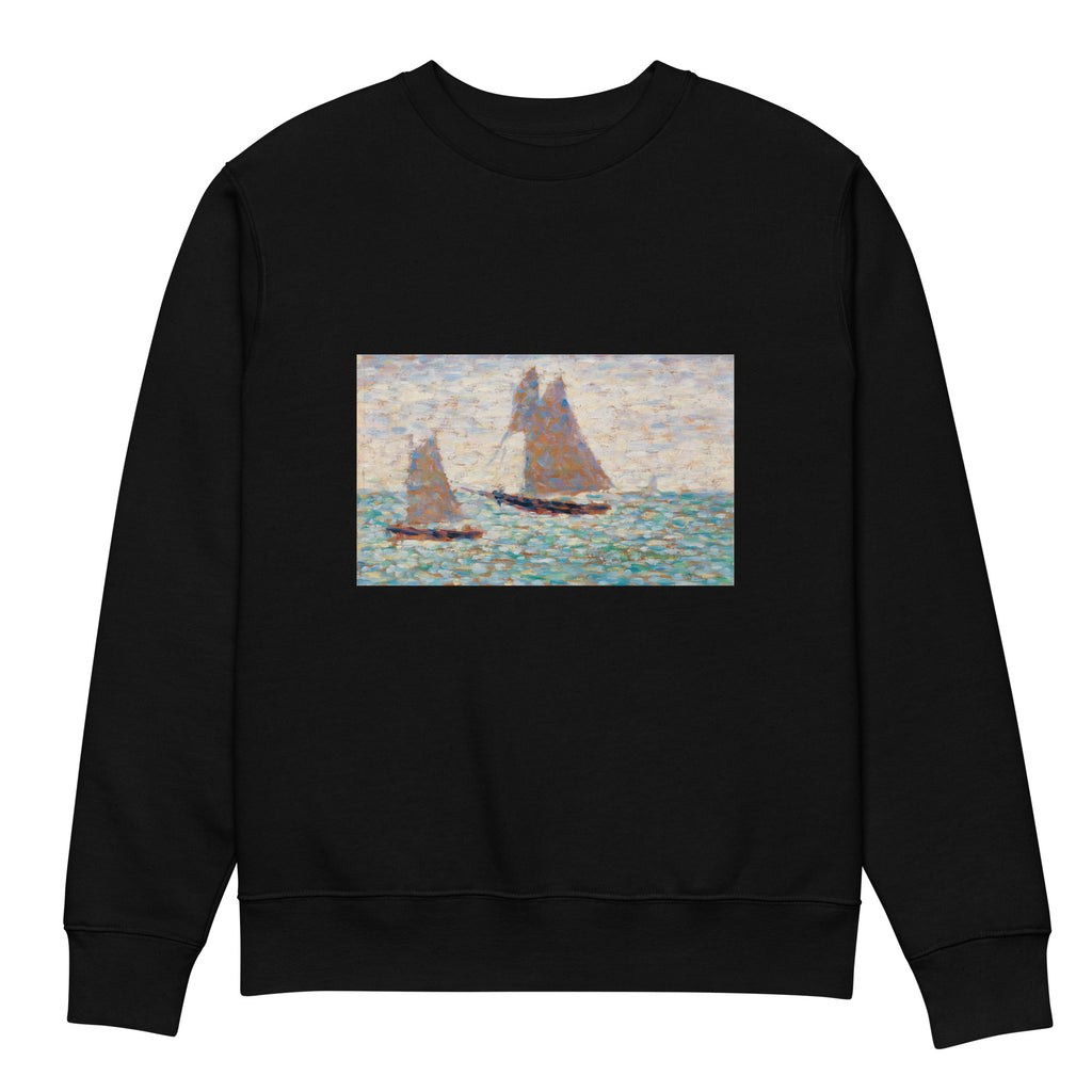Black Sweater Two Sailboats At Grandcamp Deux Voiliers A Grandcamp Premium