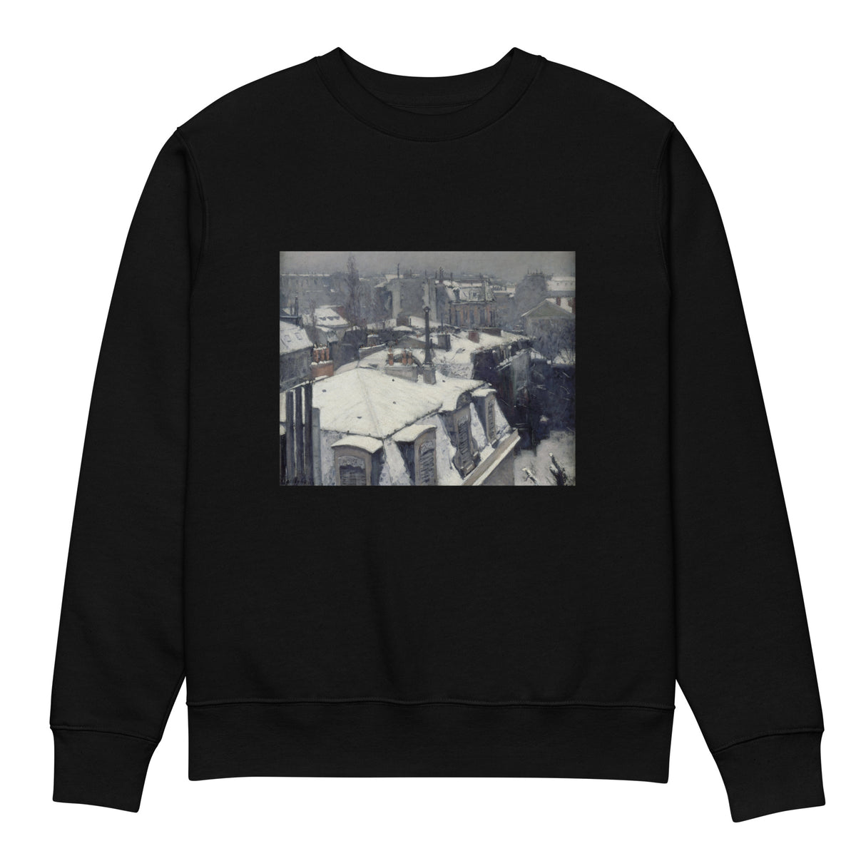 Black Sweater Rooftops In The Snow Premium