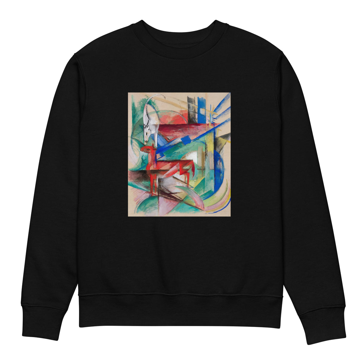 Black Sweater Landscape With Animals Premium