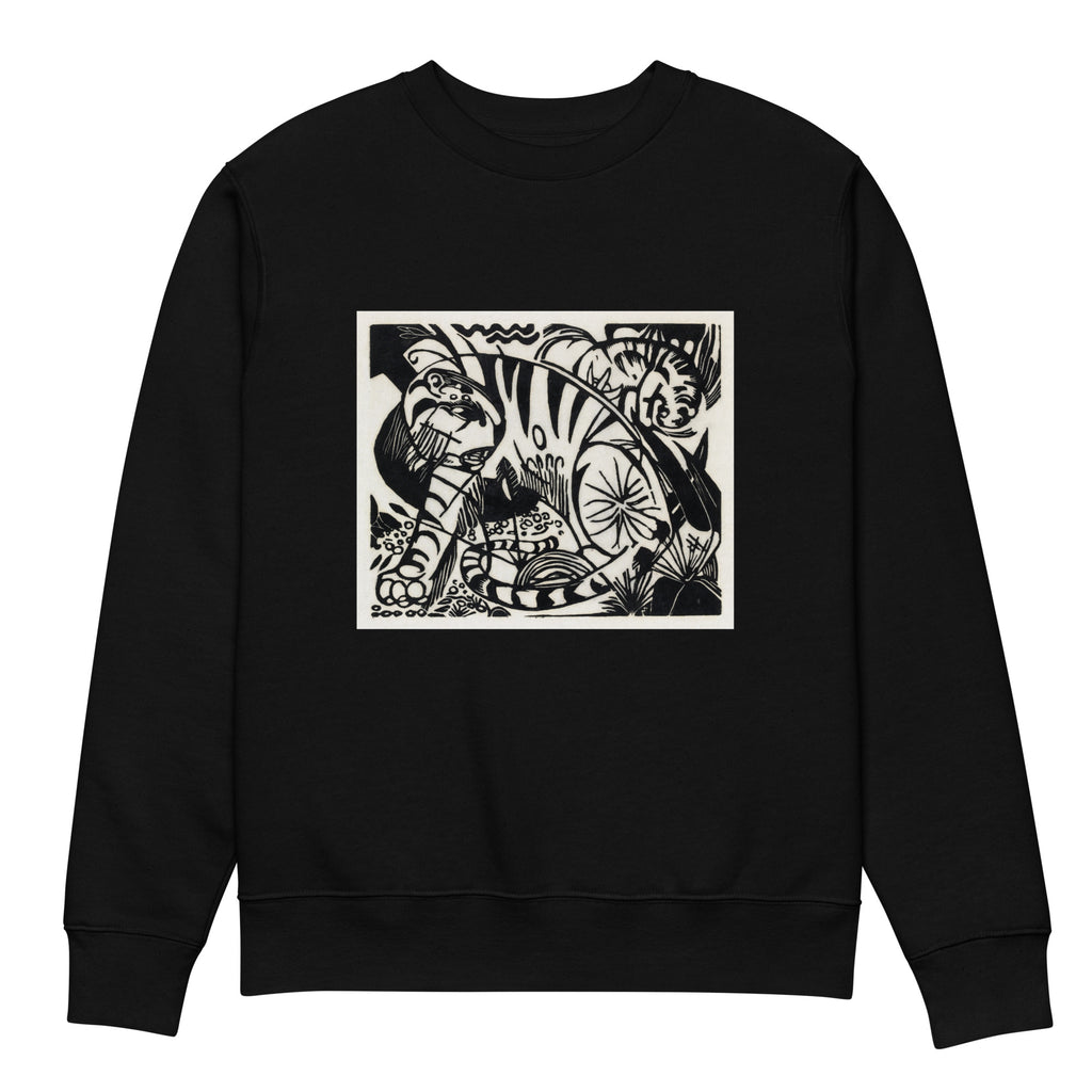 Black Sweater Tiger Print Premium