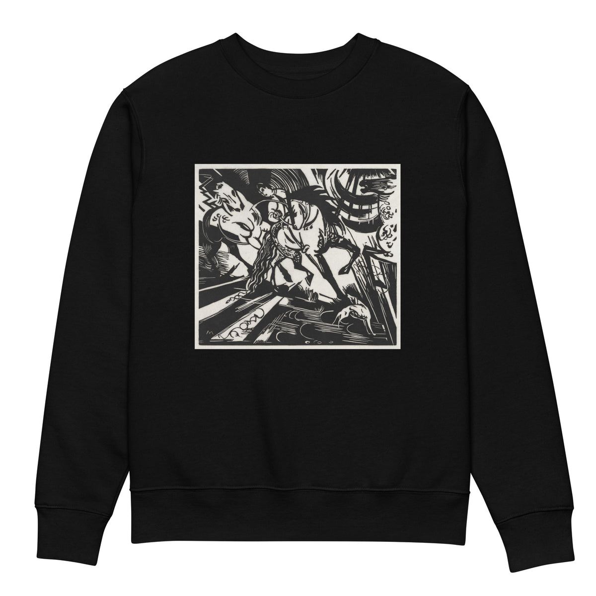 Black Sweater The Riding School Print Premium
