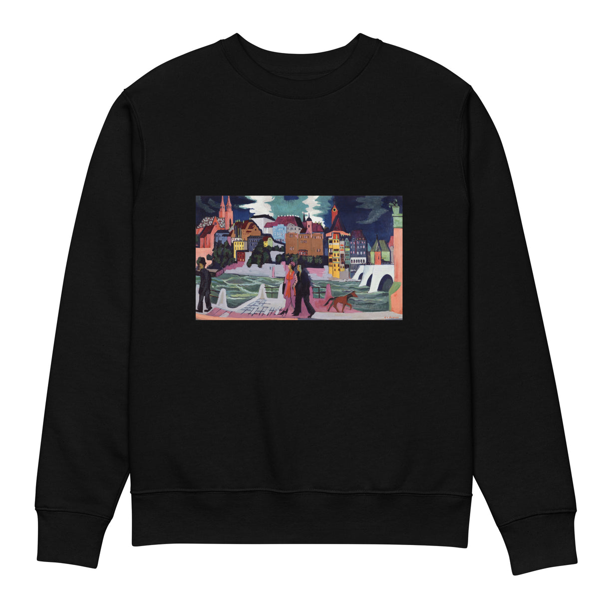 Black Sweater Ernst Ludwig Kirchner View Of Basel And The Rhine Famous Painting Premium