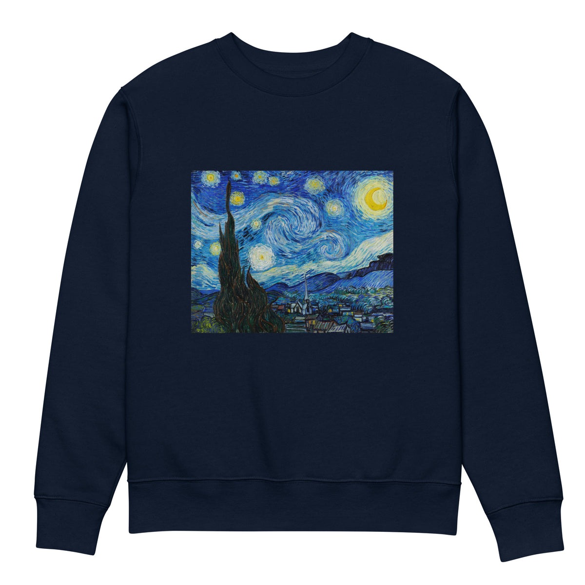 Navy Sweater Vincent Van Gogh S The Starry Night Famous Painting Premium