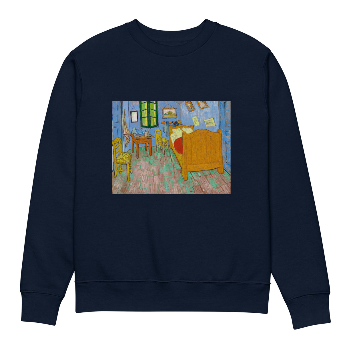 Navy Sweater Vincent Van Gogh S The Bedroom Famous Painting Premium