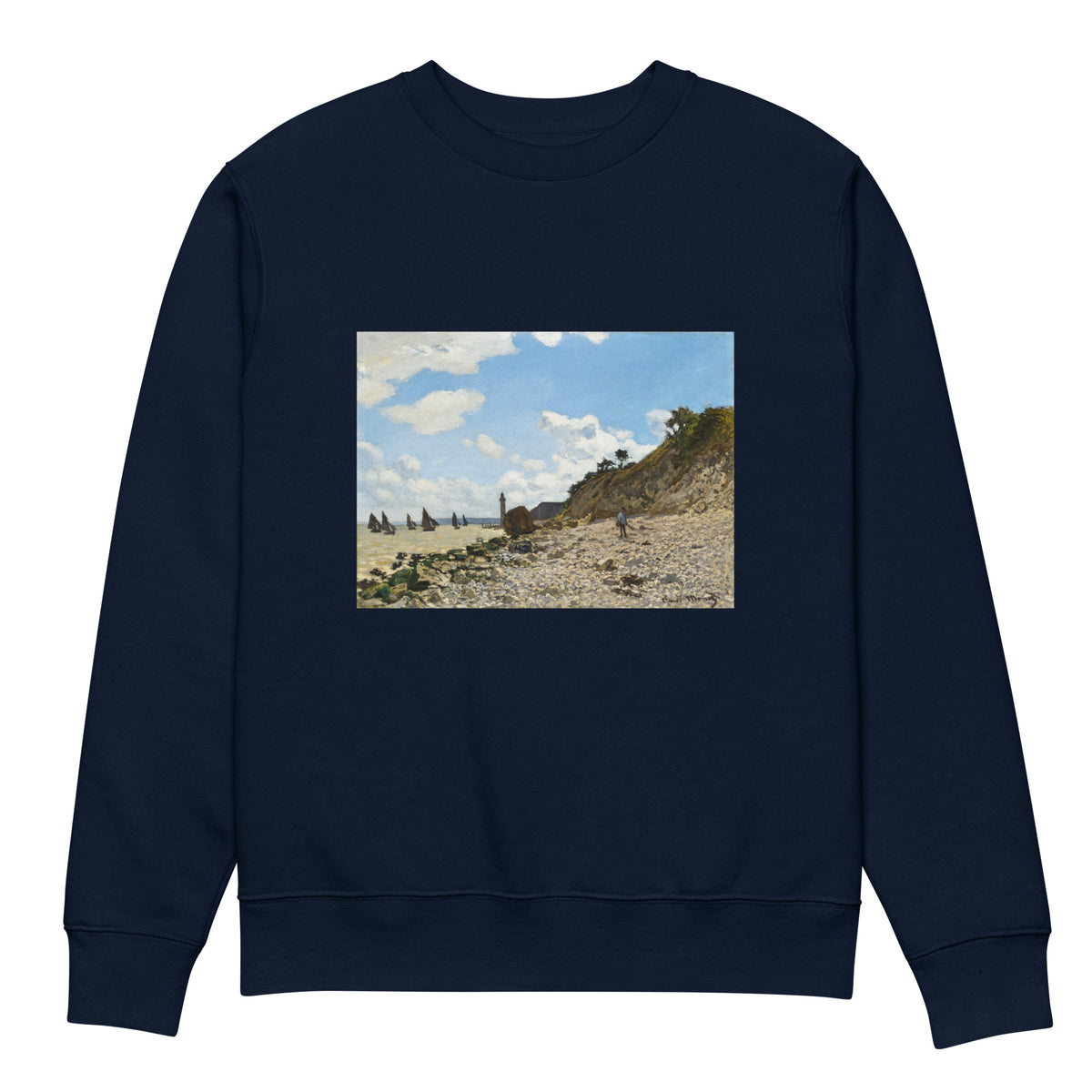 Navy Sweater The Beach At Honfleur Premium