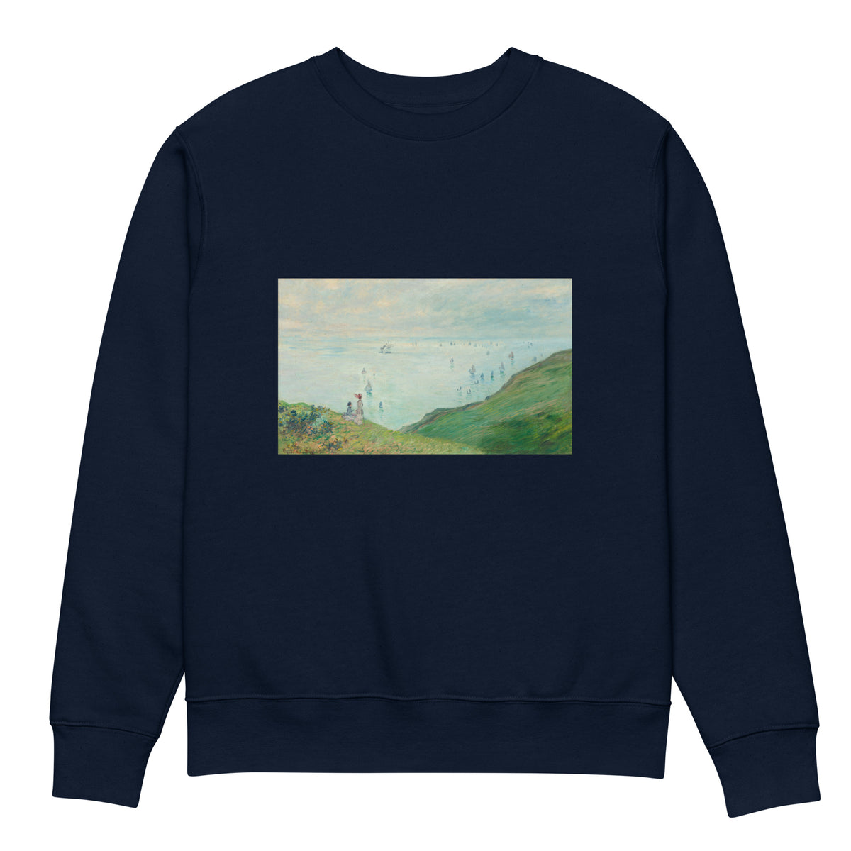 Navy Sweater Cliffs At Pourville Premium