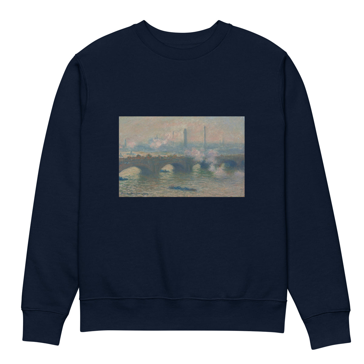 Navy Sweater Waterloo Bridge Gray Day Premium