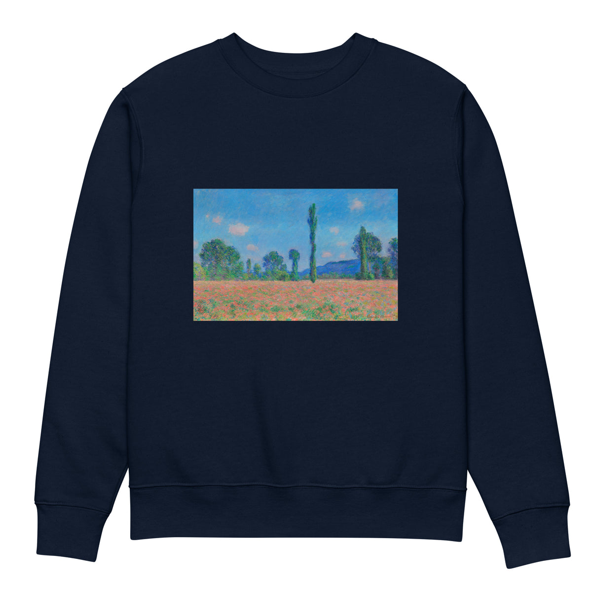 Navy Sweater Poppy Field Giverny Premium