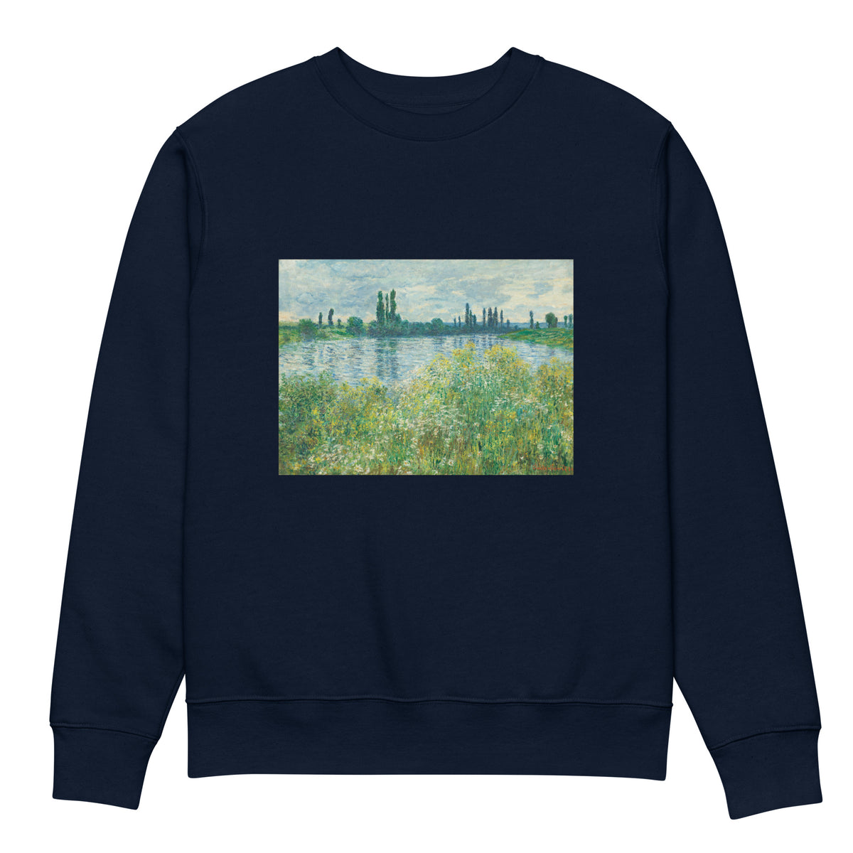 Navy Sweater Banks Of The Seine Vetheuil Premium