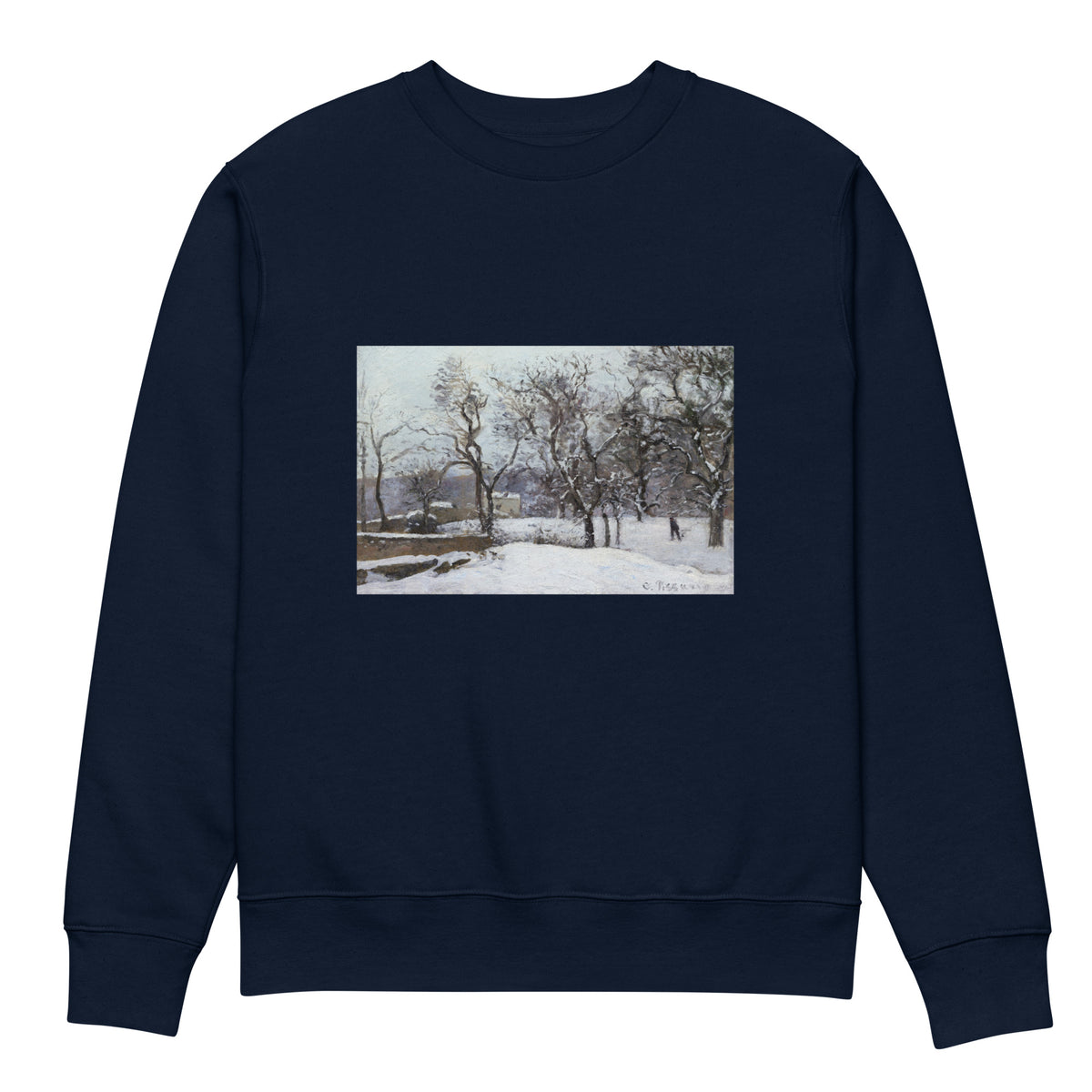 Navy Sweater Snow At Louveciennes Premium