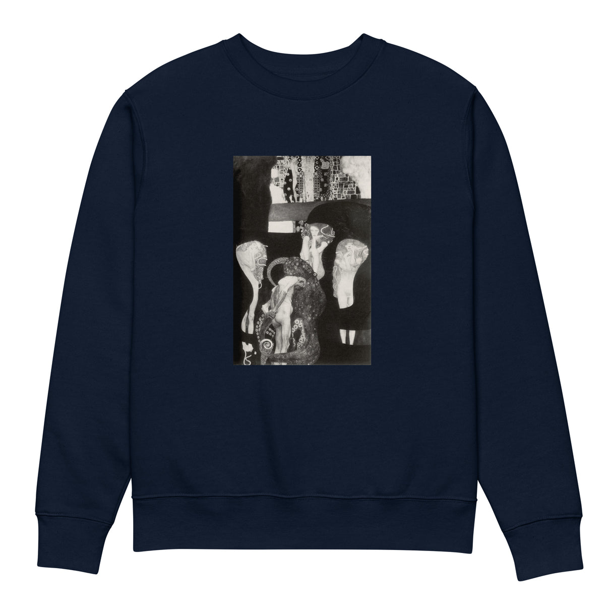 Navy Sweater Gustav Klimt Jurisprudence Famous Painting Premium