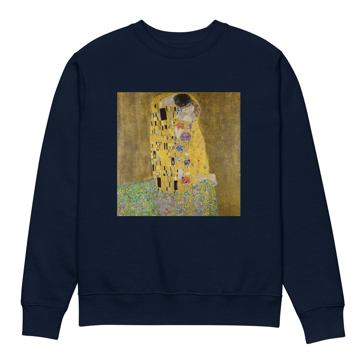 Navy Sweater Gustav Klimt The Kiss Famous Painting Premium