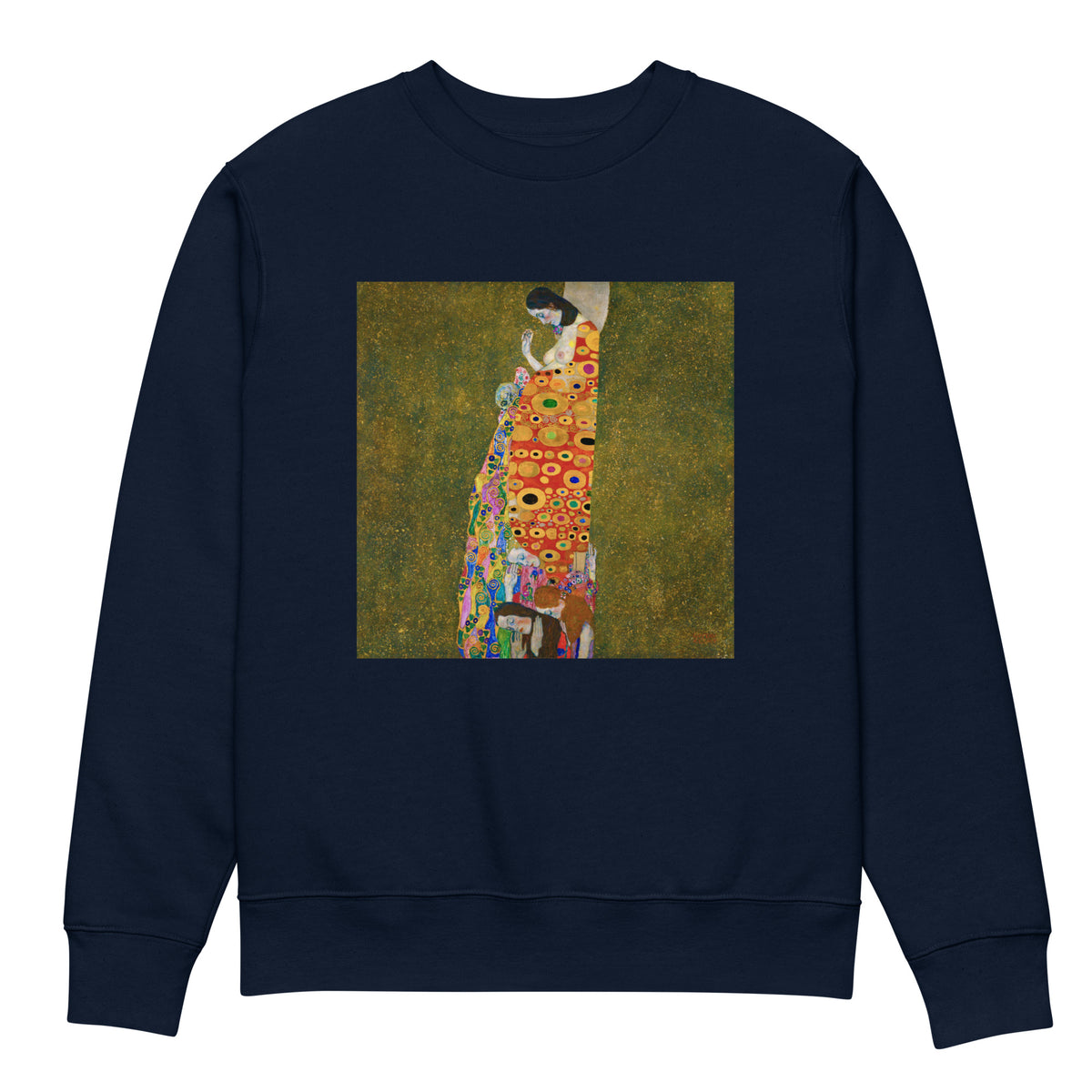 Navy Sweater Gustav Klimt Hope II Famous Painting Premium