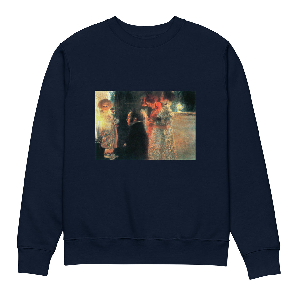 Navy Sweater Gustav Klimt Schubert At The Piano II Famous Painting Premium