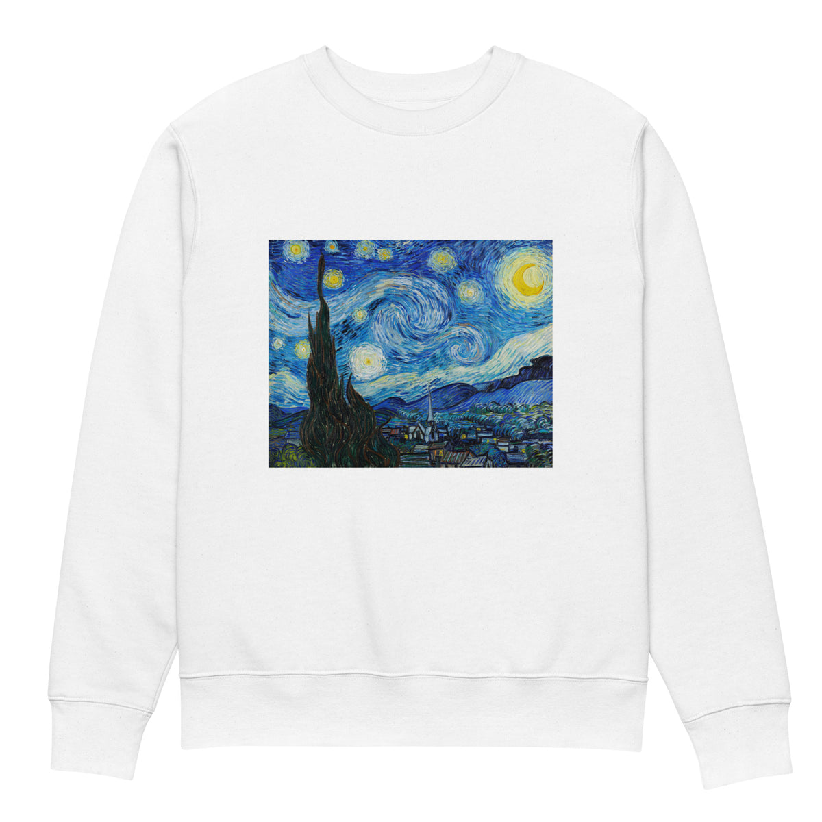 White Sweater Vincent Van Gogh S The Starry Night Famous Painting Premium