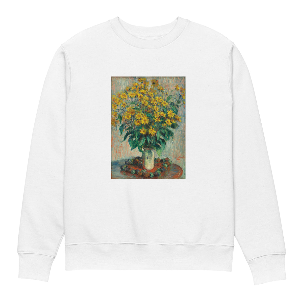 White Sweater Jerusalem Artichoke Flowers Premium