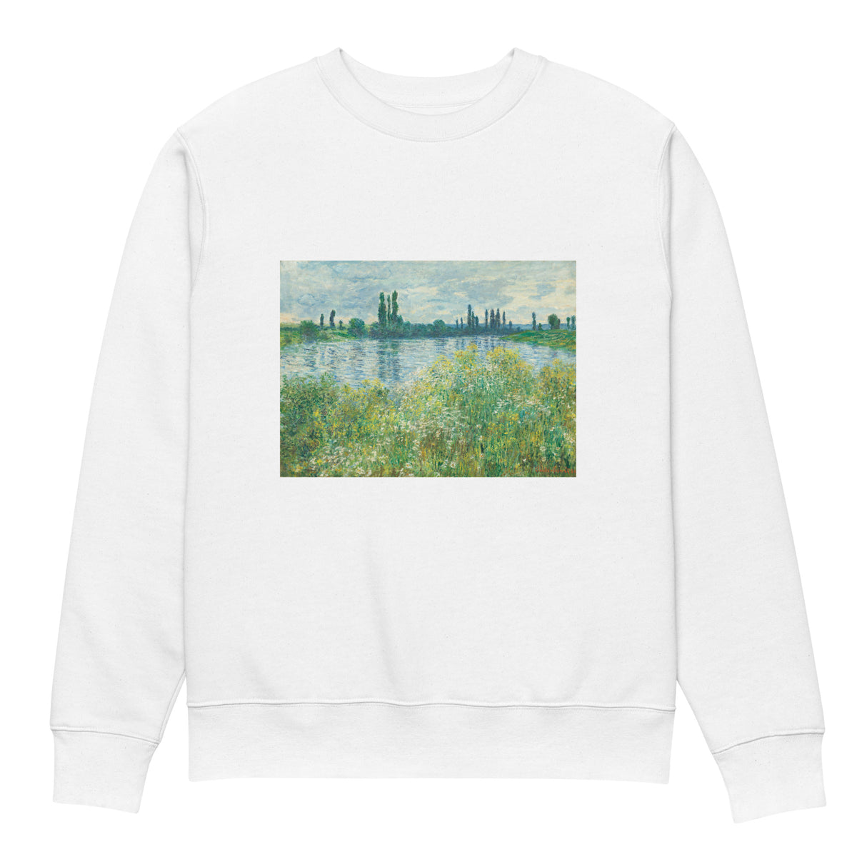 White Sweater Banks Of The Seine Vetheuil Premium