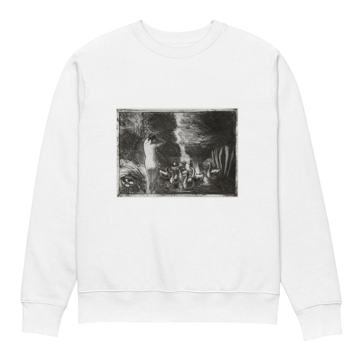 White Sweater Bather With Geese Premium