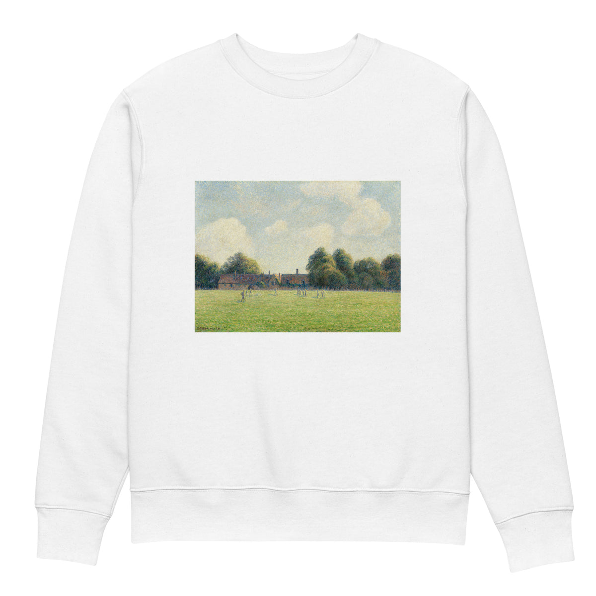 White Sweater Hampton Court Green Premium