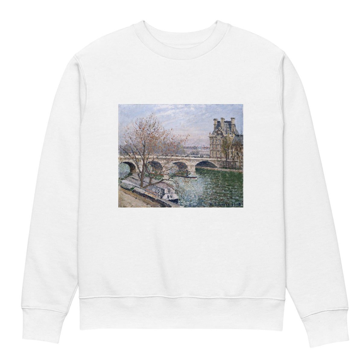 White Sweater The Pont Royal And The Pavillon De Flore Premium