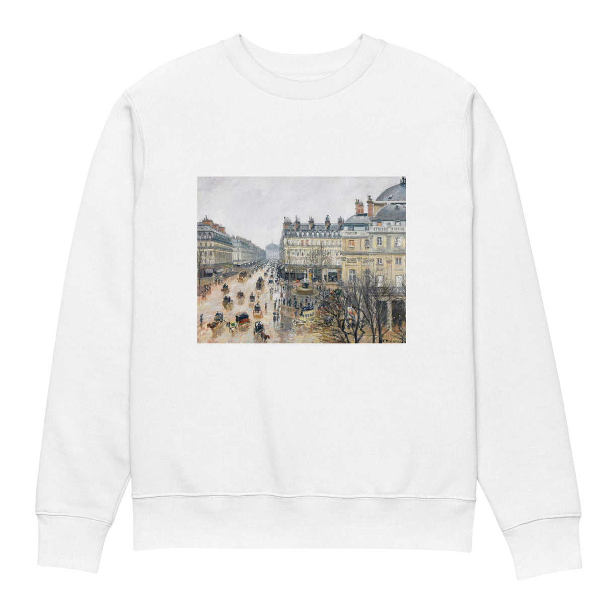 White Sweater French Theater Square Paris Painting In High Resolution Premium