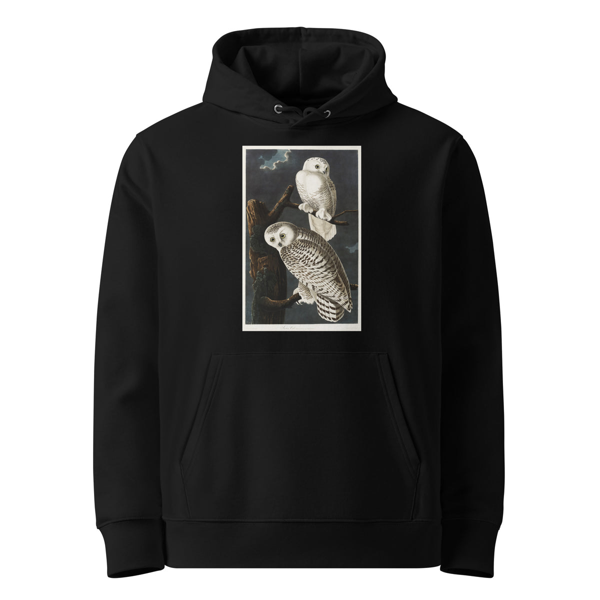 Black Hoodie Snowy Owl Premium