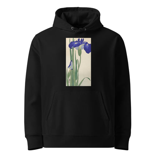 Black Hoodie Blue Irises - Ohara Koson 1900 Premium