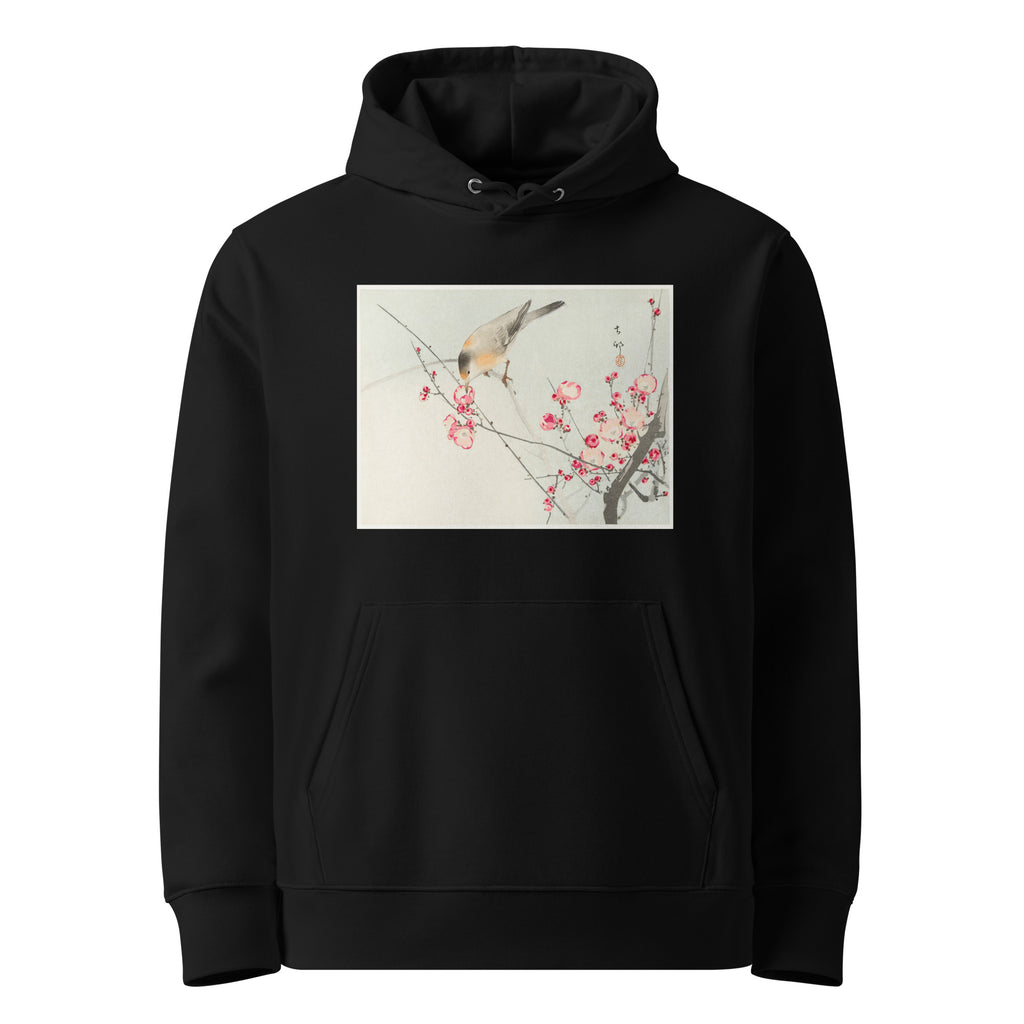 Black Hoodie Songbird On Blossom Branch - Ohara Koson 1900 Premium