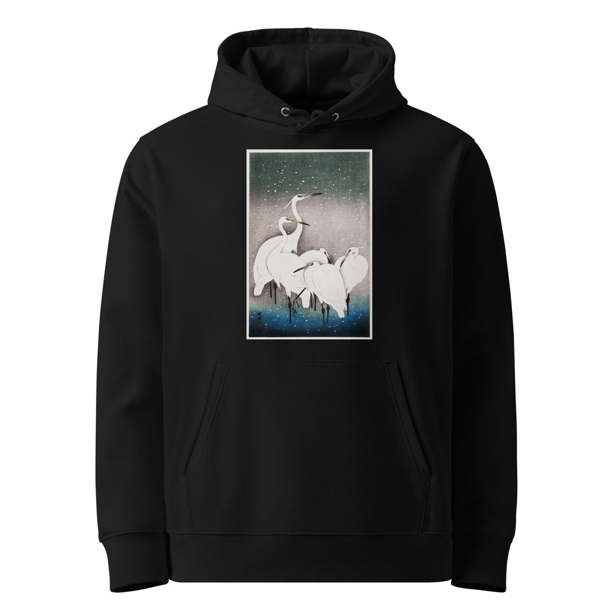 Black Hoodie Group Of Egrets - Ohara Koson 1925 Premium