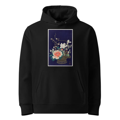 Black Hoodie Bamboo Flower Basket - Ohara Koson 1932 Premium