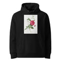 Black Hoodie Blood-Red Bengal Rose Rosa Indica Cruneta Premium
