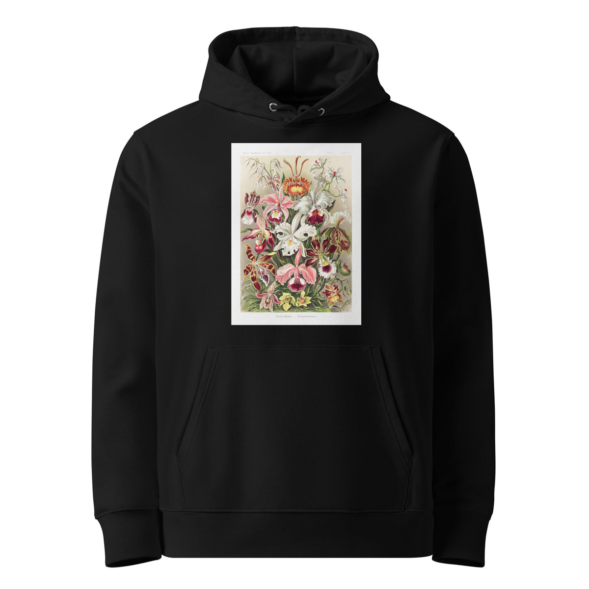 Black Hoodie Orchideae Denusblumen A Giltsch Gem Premium