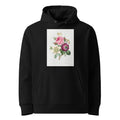 Black Hoodie Anemone And Cabbage Rose - Pierre-Joseph Redoute 1759 Premium