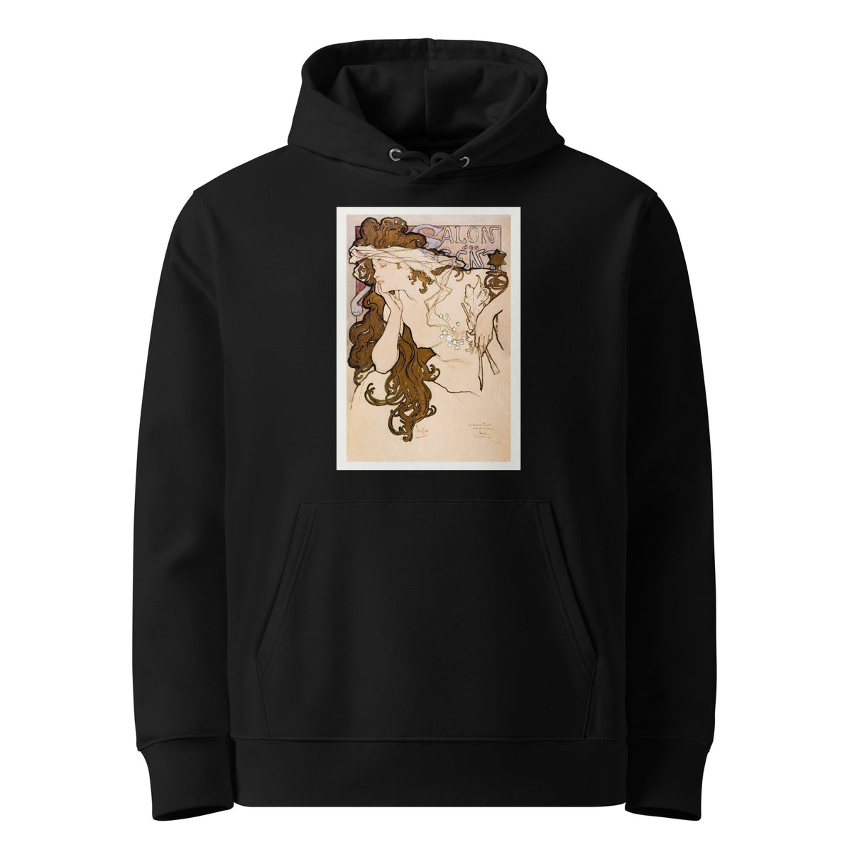 Black Hoodie Salon Des Cent Poster Premium