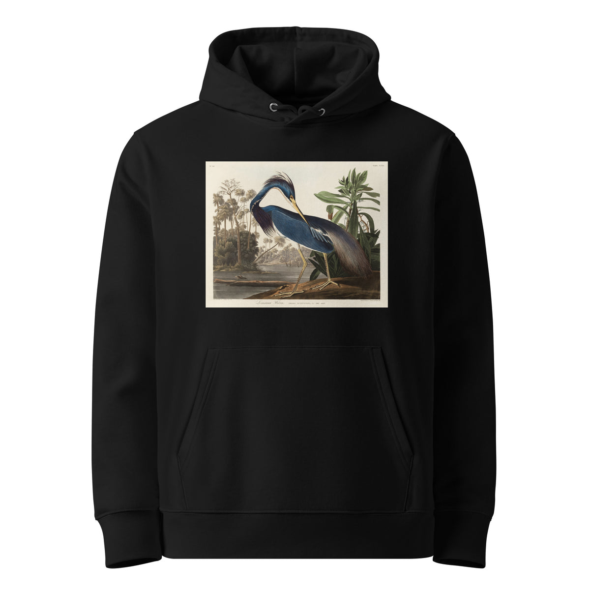 Black Hoodie Louisiana Heron Premium