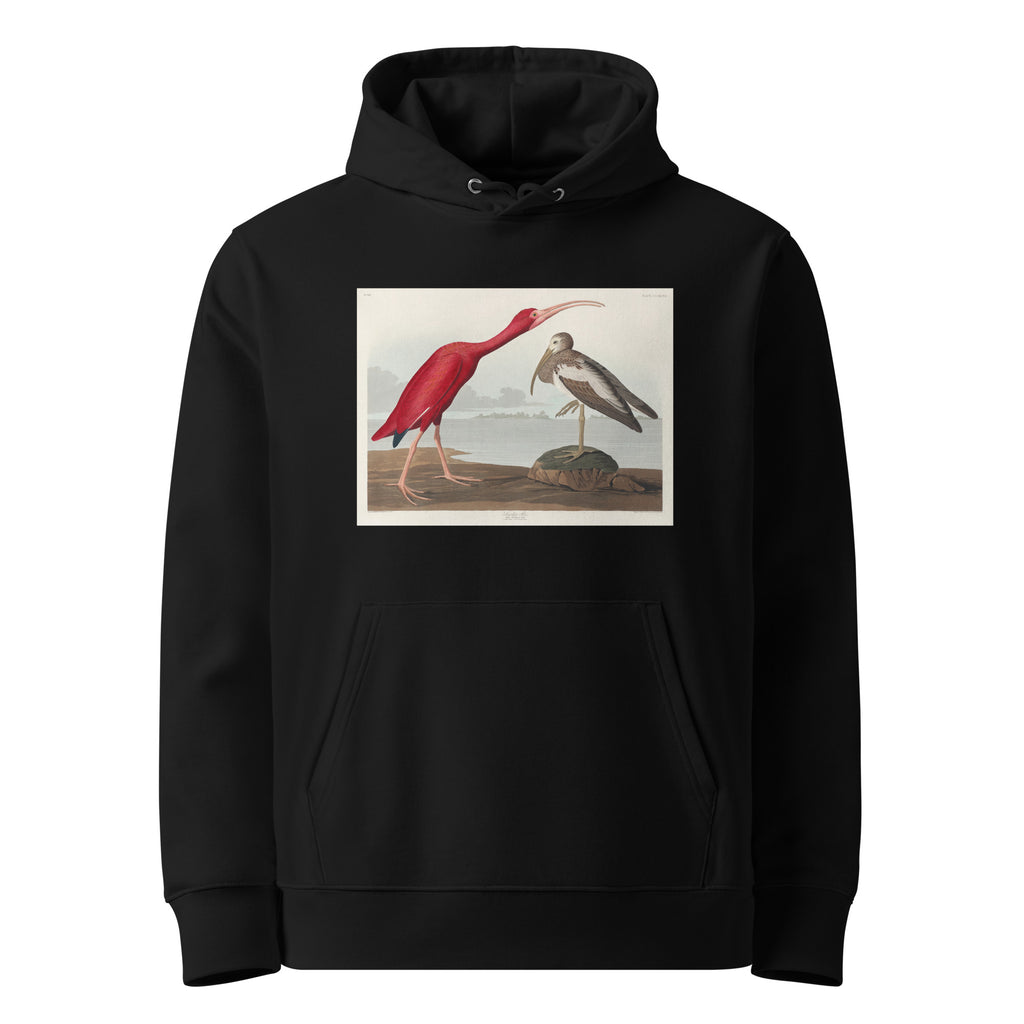 Black Hoodie Scarlet Ibis - John James Audubon 1827 Premium