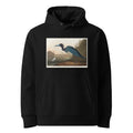 Black Hoodie Blue Crane Or Heron Premium