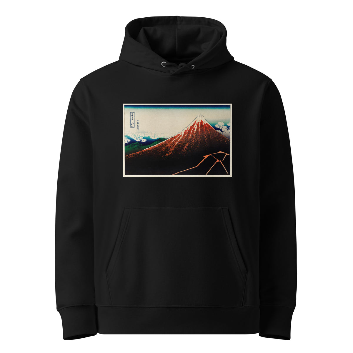 Black Hoodie Sanka Hakuu - Katsushika Hokusai 1760 Premium