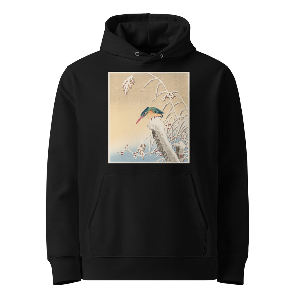 Black Hoodie Kingfisher In The Snow - Ohara Koson 1925 Premium