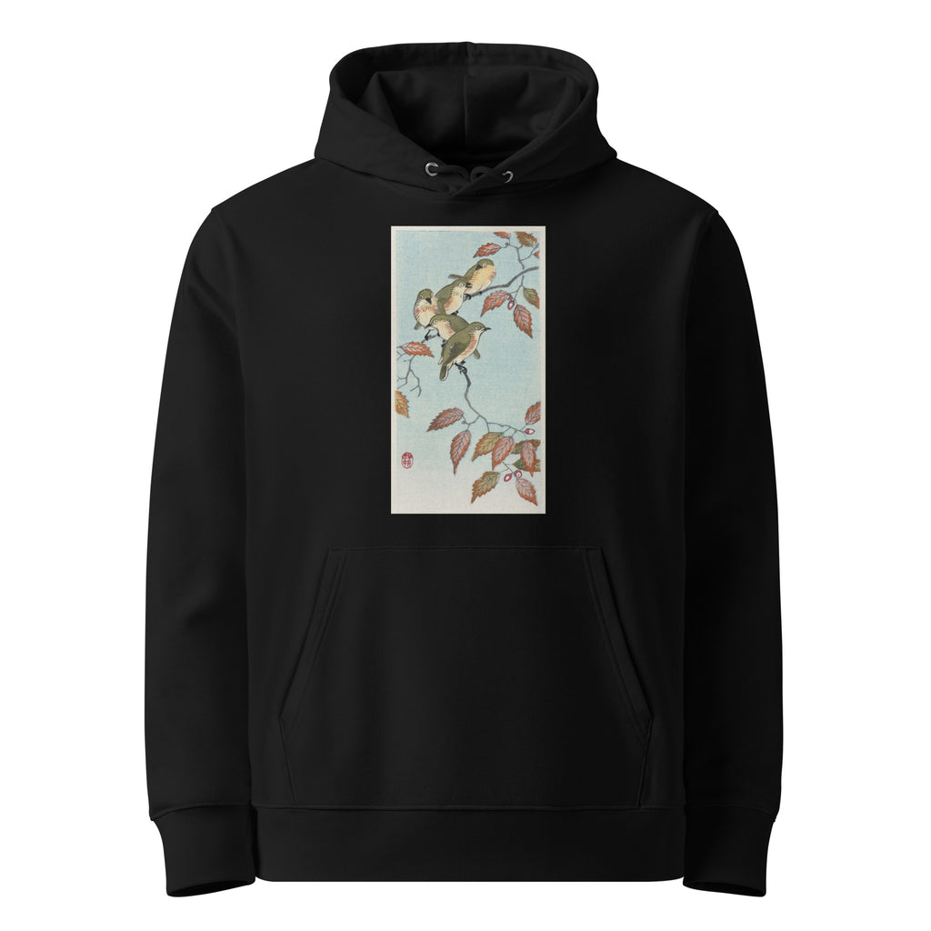 Black Hoodie Birds On A Branch - Ohara Koson 1900 Premium