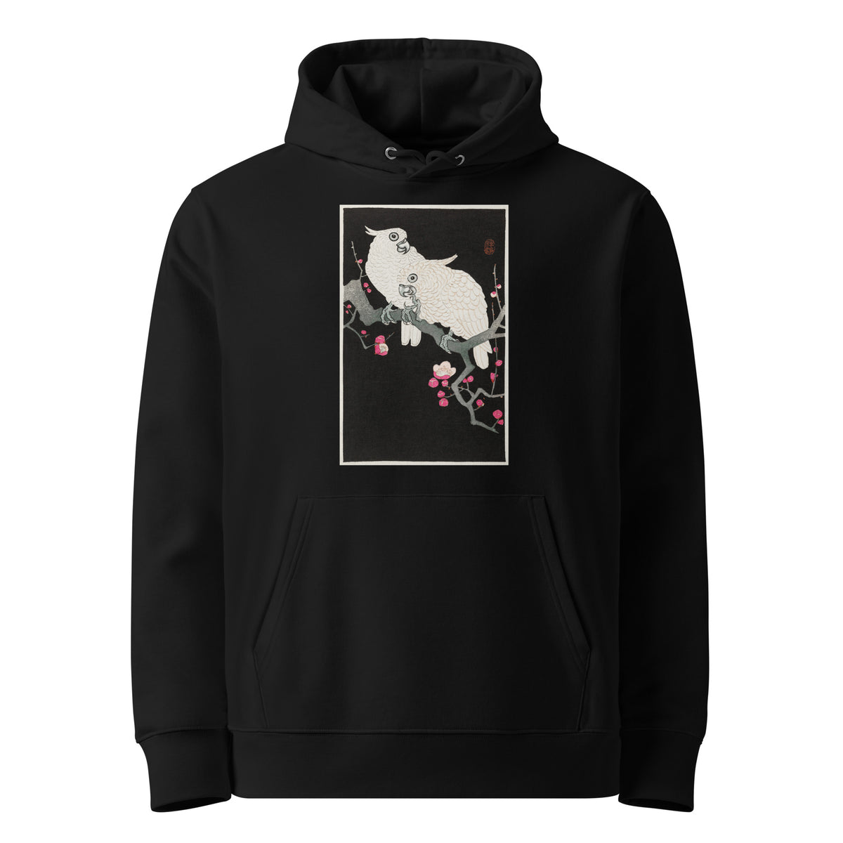 Black Hoodie Two Cockatoo And Plum Blossom - Ohara Koson 1925 Premium