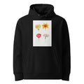 Black Hoodie Flower Set - Pierre-Joseph Redoute 1759 Premium