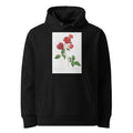 Black Hoodie Red Cabbage Rose Also Known As Bengal Eyelet Rosa Indica Caryophyllea - Pierre-Joseph Redoute Original From The Library Of Congress 1817 Premium