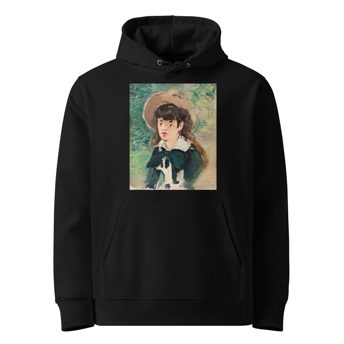 Black Hoodie Young Girl On A Bench Fillette Sur Un Banc Painting In High Resolution Premium