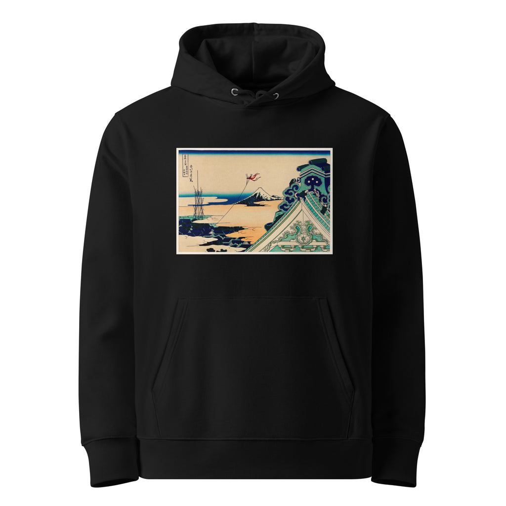 Black Hoodie Toto Asakusa Honganji - Katsushika Hokusai 1760 Premium