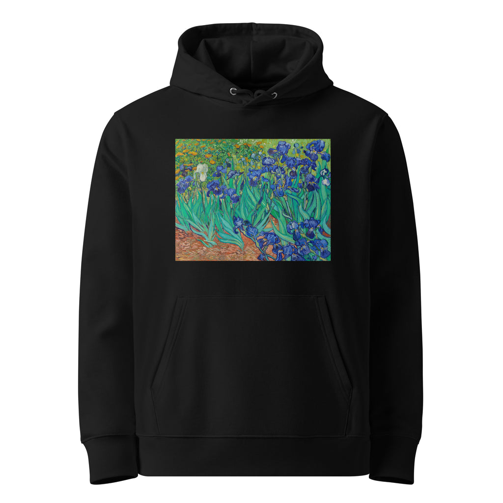 Black Hoodie Vincent Van Gogh S Irises Famous Painting Premium